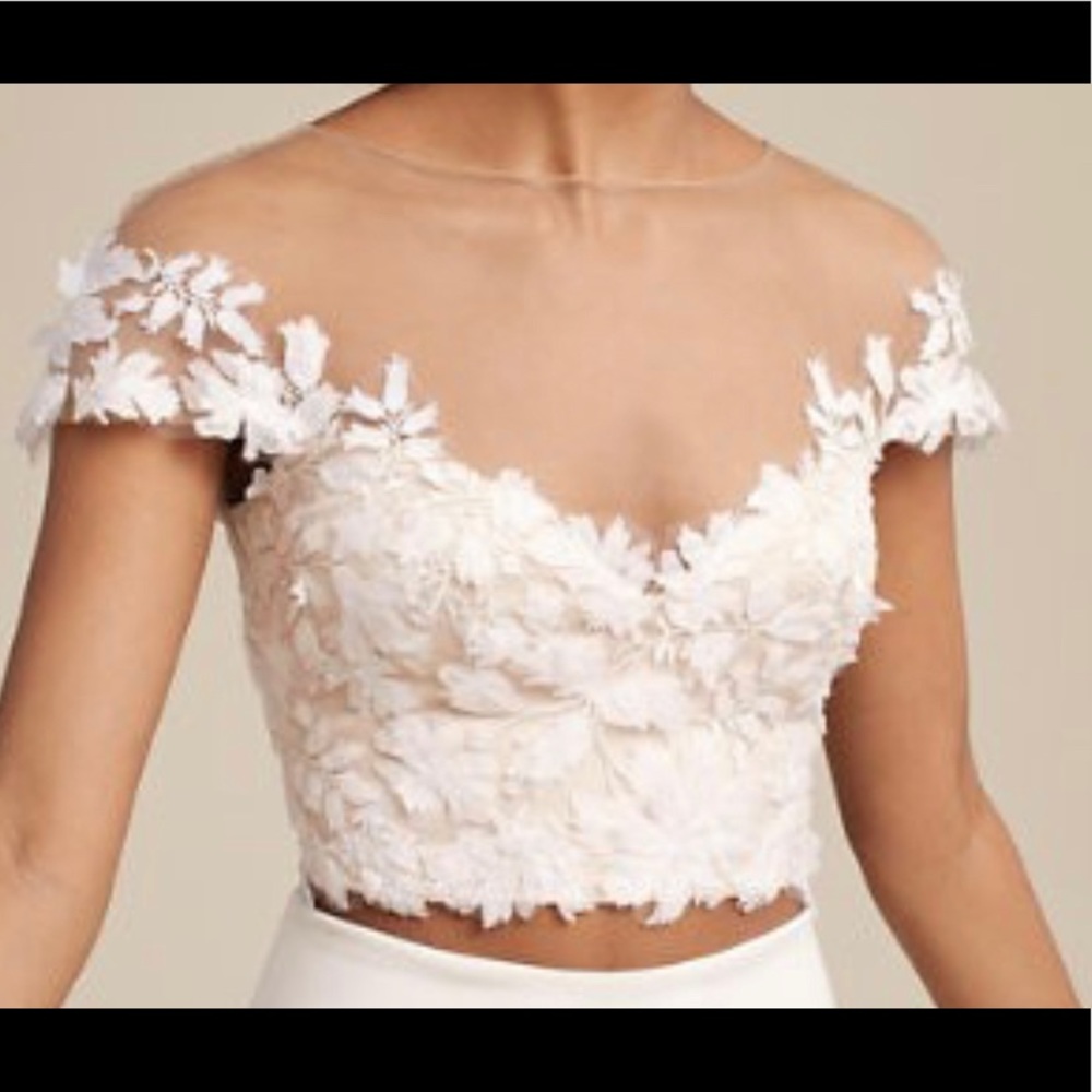 BHLDN Wedding Bridal Separates Tadashi Shoji Top & Catherine Deane Skirt. Size 4